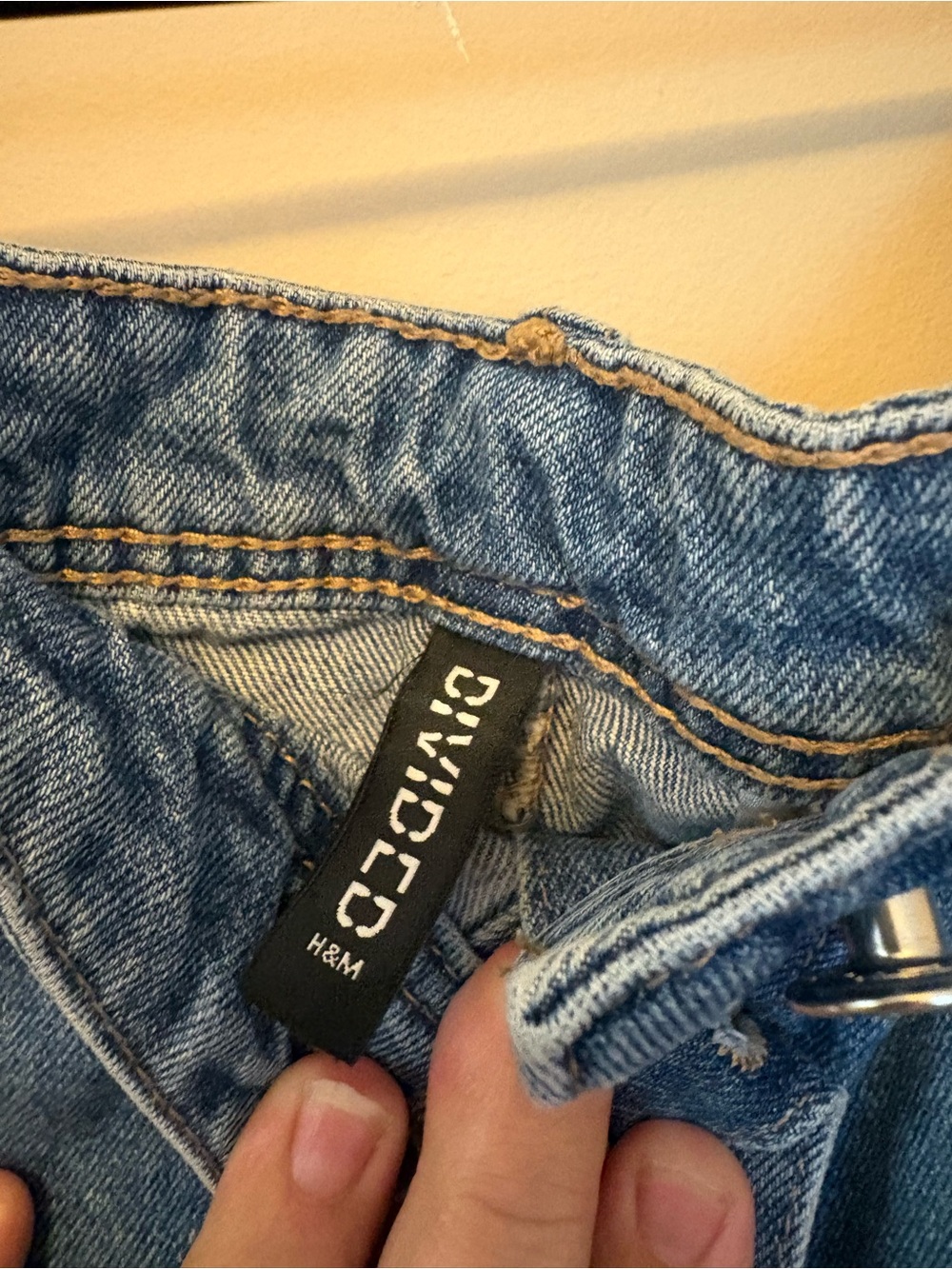 H&M Blue Button-Front A-Line Denim Skirt - Picture 5 of 7